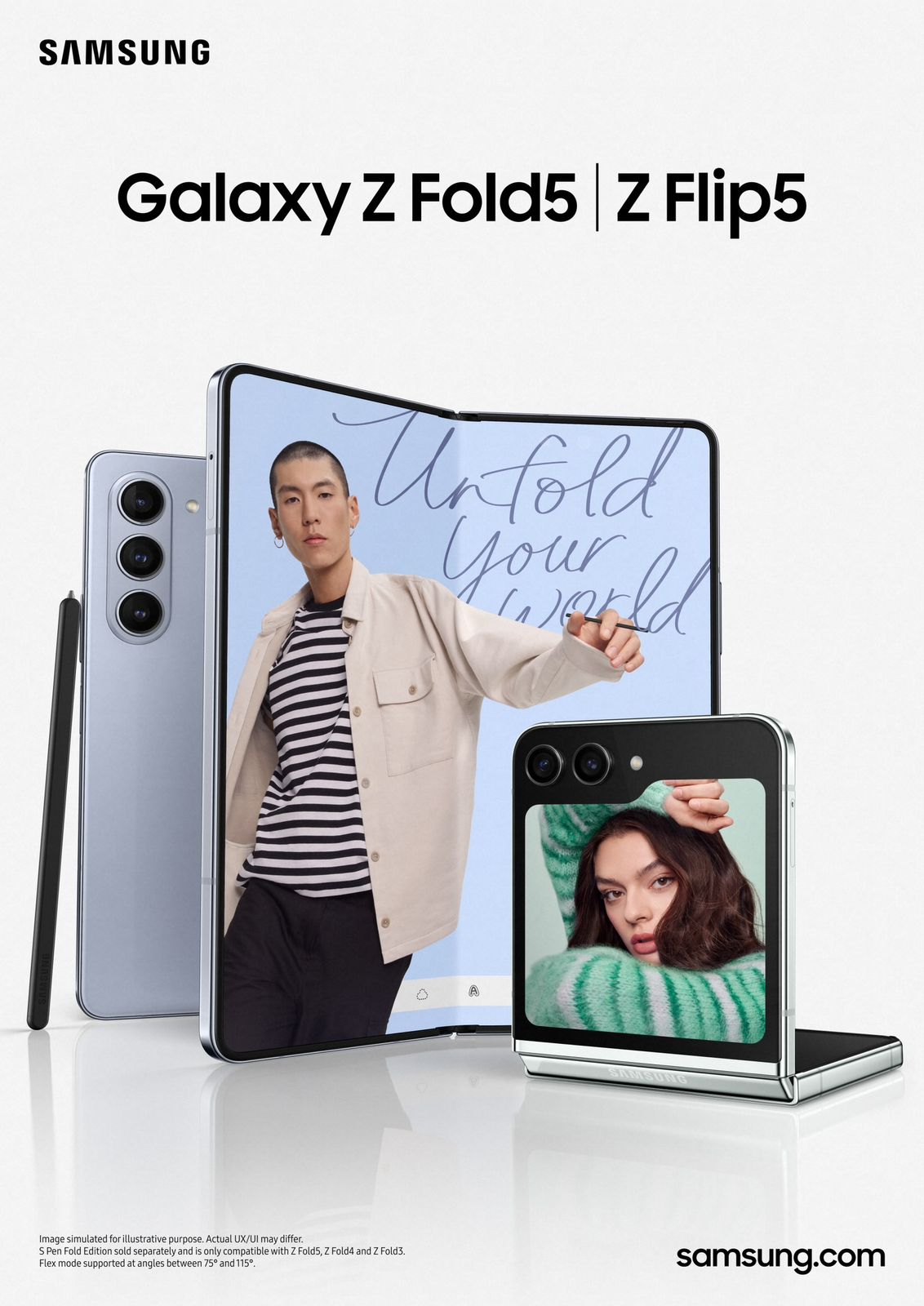 Funda intercambiable Samsung Galaxy Z Flip 5 con fondo de pantalla dinámico  - Transparente - Samsung