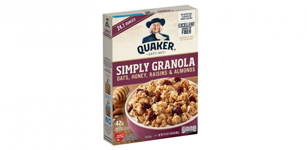 QUAKER retira barras de granola y cereales de granola debido a posible riesgo para la salud