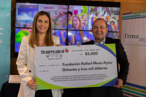 FRMA recibe donativo para renovación del Hospital San Juan de Dios de Santa Ana