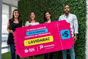 PedidosYa y BAC Credomatic anuncian alianza que permitirá un 30% de descuento a usuarios