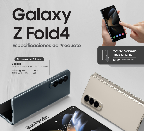 Galaxy Z Fold4: la potencia multitarea diseñada para mejorar su productividad