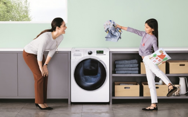 Rapidez y cuidado de la ropa ofrece el actualizado modelo de lavadora Samsung
