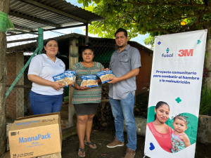 FUSAL y 3M El Salvador se unieron para mejorar la nutrición de familias vulnerables del occidente del país